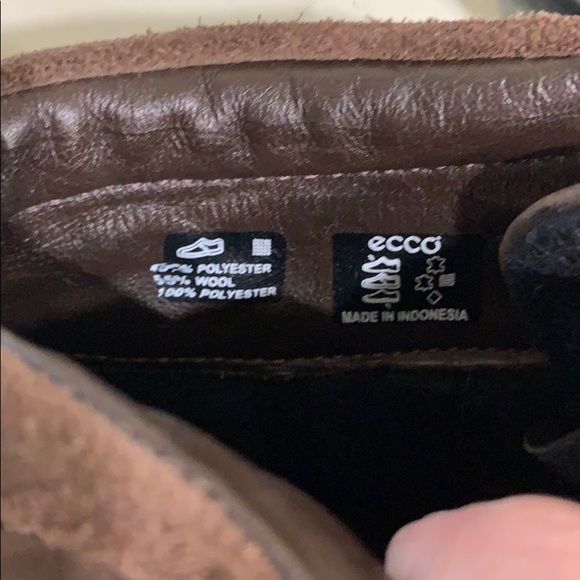 Ecco Comfy Brown Leather Lace Up Booties sz:7 - Picture 9 of 11